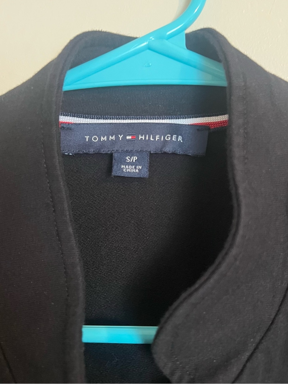Tommy Hilfiger Black Military Style Blazer with White Trim and Silver Buttons - Picture 5 of 9